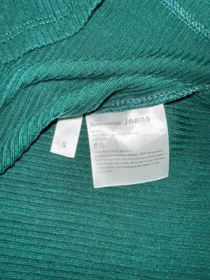 Reformation Jeans Kris Ribbed Knit Sleeveless Green Mini Dress SMALL thumbnail 4