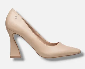 NEW IN BOX French Connection Nude Raven Pumps Flared Block Heel ~ size 10 thumbnail 1