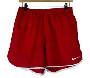 Nike Dri-FIT Slim Fit Solid Running Shorts Red Sporty Dolphin‎ Hem Size S thumbnail 1