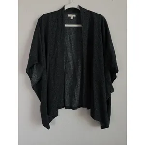 Loft Black‎ Cardigan Women's One Size Dot Print Open Front Slouchy Batwing Boho thumbnail 7