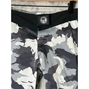 Vintage Y2k Camo Leopard Board Shorts Size 12 Brown Green Patchwork Tomboy Chic thumbnail 3