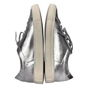 WOMAN by COMMON PROJECTS Achilles Retro Leather Low Top Sneakers Silver Size 38 thumbnail 7
