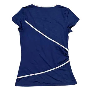 Eleven by Venus Williams Navy Blue Wrap Front Tennis‎ Top Short Sleeve Small thumbnail 3