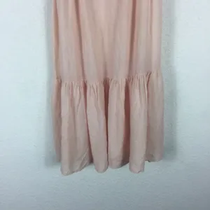 Urban Outfitters Harper Pink Tiered Lace-Up Babydoll Dress Small thumbnail 9
