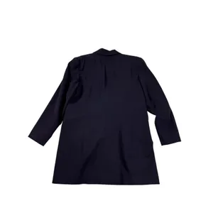 Vintage Christian Dior Navy Blue 100% Wool Longline Blazer Jacket USA 80s thumbnail 5