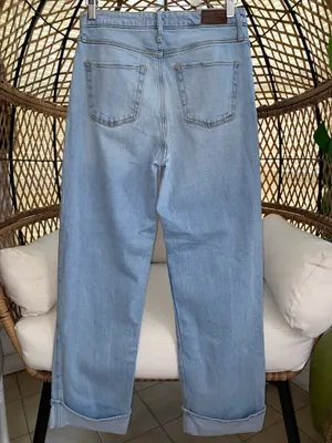 Hollister Light Wash Ultra High Rise Cuffed Dad Jeans Size 9R W29 thumbnail 6