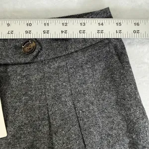 Barbour Veronica Wide Leg Trouser Gray Wool Blend Tweed Pants LTR0370MI11 Size 6 thumbnail 5