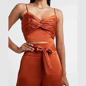 NWT Express Satin Twist Front Cropped Cami thumbnail 2