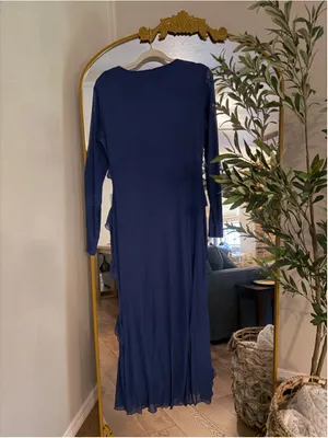 NEW Long Sleeve Mesh Bodycon Dress Wedding Guest Cocktail Maxi XL thumbnail 5
