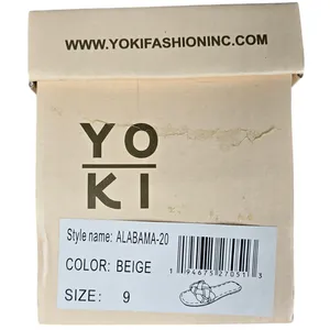 Yoki Alabama 20 Beige Rhinestone Woven Slide Sandals‎ Women Size 9 thumbnail 8