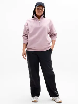 New Athleta S Forever Fleece 1/4 Zip Sweatshirt Blush Pink Small Regular thumbnail 4