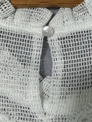 Boutique Short-sleeve Lace Poplin Blouse - White thumbnail 5