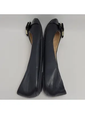 Bamboo Lula Flat Black Faux Leather Bow Ballet Shoe Size 9 thumbnail 10