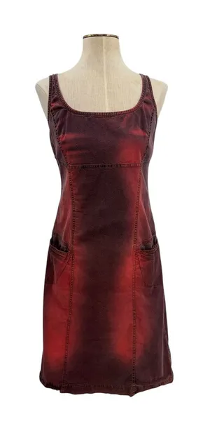 Transit Par Such Red‎ Purple Tie Dye Stretch Denim Mini Dress Size 2 US 8 10 thumbnail 1