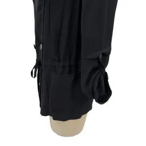 Aritzia‎ Babaton Hamelin Jacket Crepe Draped Button Drawstring Black Size XS thumbnail 8