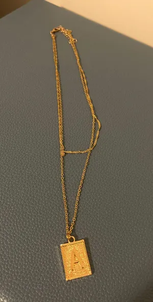 Letter Necklace Gold thumbnail 1