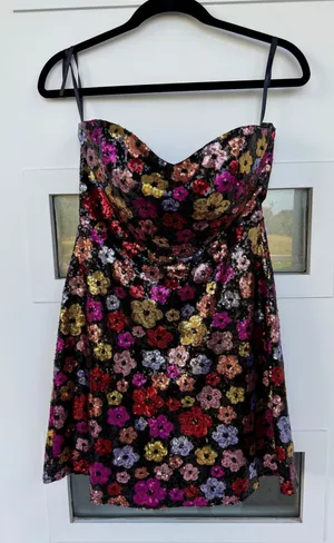 Hello Molly Sequin Floral Formal Dress thumbnail 1