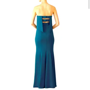 Jay Godfrey Clark Dress strapless teal floor length gown size 2 thumbnail 2