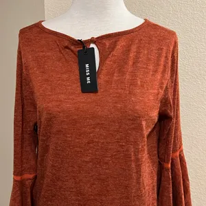 NWT Miss Me western been sleeves Blouse size S thumbnail 2