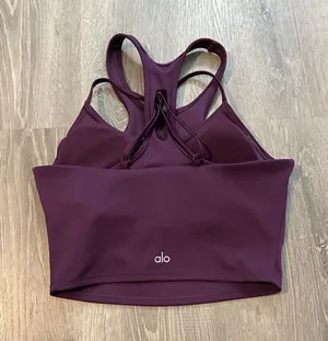 ALO Yoga Ribbed Airlift Enchanted Bra Tank Racerback Workout Crop Top Medium thumbnail 1