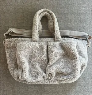H&M Light Beige Teddy Bag thumbnail 1
