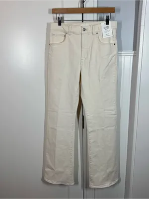 Madewell Relaxed Bootcut Jeans Cream White Canvas High Rise Comfort‎ Stretch 28 thumbnail 2