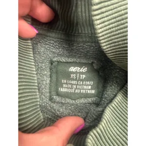 OFFLINE by Aerie Cloud Fleece Oversized Mockneck Sweatshirt‎ - Dusty Sage thumbnail 2