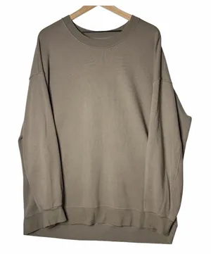 Lululemon Perfectly Oversized Crew Pullover Green Brown Women's Size 12 thumbnail 1