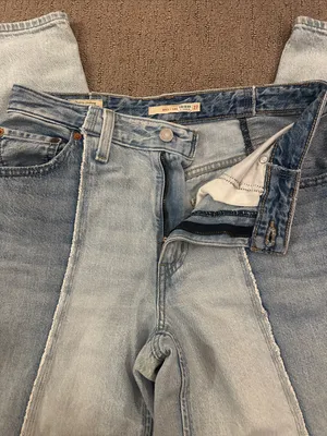 Levi's Premium Baggy Dad Recrafted Two-Tone Relaxed Straight Leg Jeans Sz 27 thumbnail 7