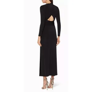Free People x Significant Other Sabine Dress Size‎ 4 Black Jersey Mockneck thumbnail 4