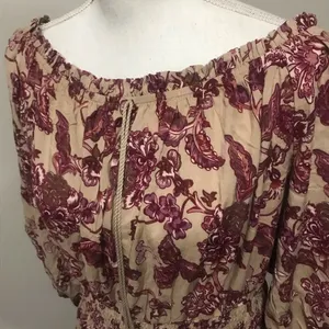 Boho off shoulder floral maxi thumbnail 5