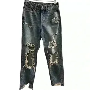 American Eagle Women's Tomgirl Distressed Boyfriend Jeans Size‎ 4 waist 28 Blue thumbnail 2