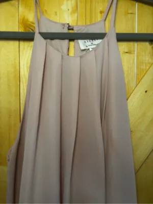 Everly for Francesca’s‎ Mauve/Rise Blush Pleated Halter Mini Dress Size M thumbnail 2