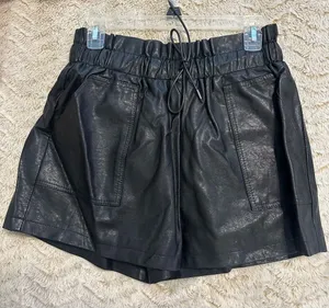 Black Faux Leather Shorts thumbnail 1