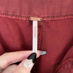 Free People Corin Flare Boho Button Fly Pants Red Size Women’s 8 thumbnail 7