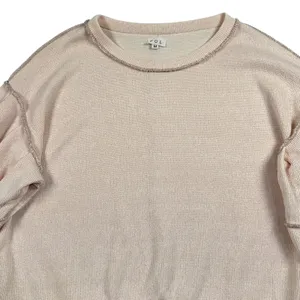 POL Sweater Womens Medium Cream‎ Beige Pullover Shirt Boho Cottagecore FKT1120 thumbnail 1