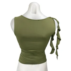 Lioness Green Sleeveless Fringe Boat Neck Cami Camisole Blouse Tank Top Size XXS thumbnail 2