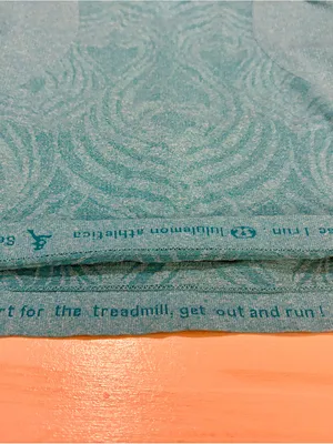 lululemon athletica Teal Patterned Quarter-Zip Cowl Sweater thumbnail 3