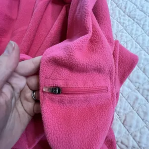 LLBean Women’s 1/4 Zip Pink Fleece Sweatshirt Top Sz Large L Regular thumbnail 6