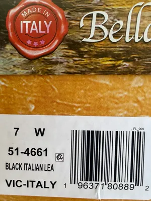 Bella Vita Women's Vic made in Italy Wedge Sandals Black Leather 7 wide thumbnail 4