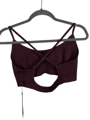 YoungLA Core Seamless Scoop Neck Sports‎ Bra XL Burgundy Silk NWT W329 thumbnail 3