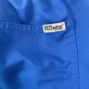 Greys Anatomy Scrub Pants Women Sz XSP Blue Drawstring Petite Workwear GUC *FLAW thumbnail 10