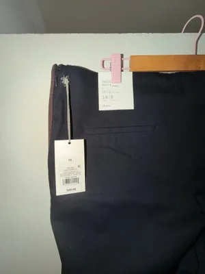 A New Day Skinny Ankle Pants Womens Size 18 R Black - Brown & White Stripe Nwts thumbnail 3