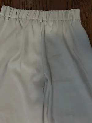 Wide Leg Cream Trousers thumbnail 3