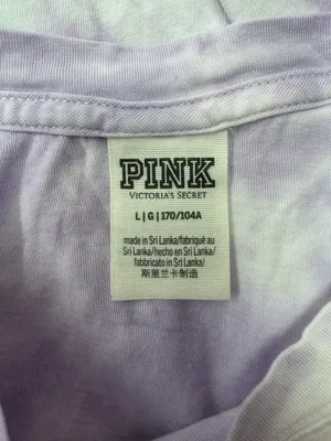 PINK Victoria’s Secret Tie Dye Purple and White Long Sleeve Tee thumbnail 3