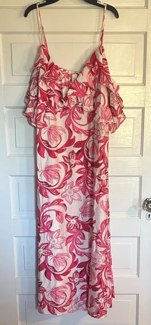 NWT H&M Pink and White Floral Dress thumbnail 1
