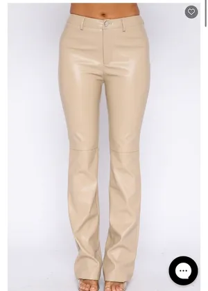 White Fox Leather Pants thumbnail 2