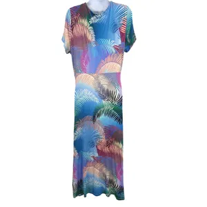 Soft Surroundings Maxi Dress Women‎ M Anya Tropical Twist Front V Neck thumbnail 4