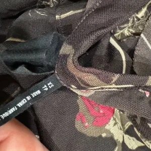 Out From Under Urban Outfitters Black Floral Mesh Top Women’s XS thumbnail 2