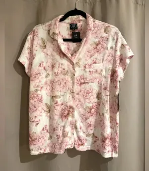 Women’s NWT Pink Lauren Ashley PJ Top thumbnail 1